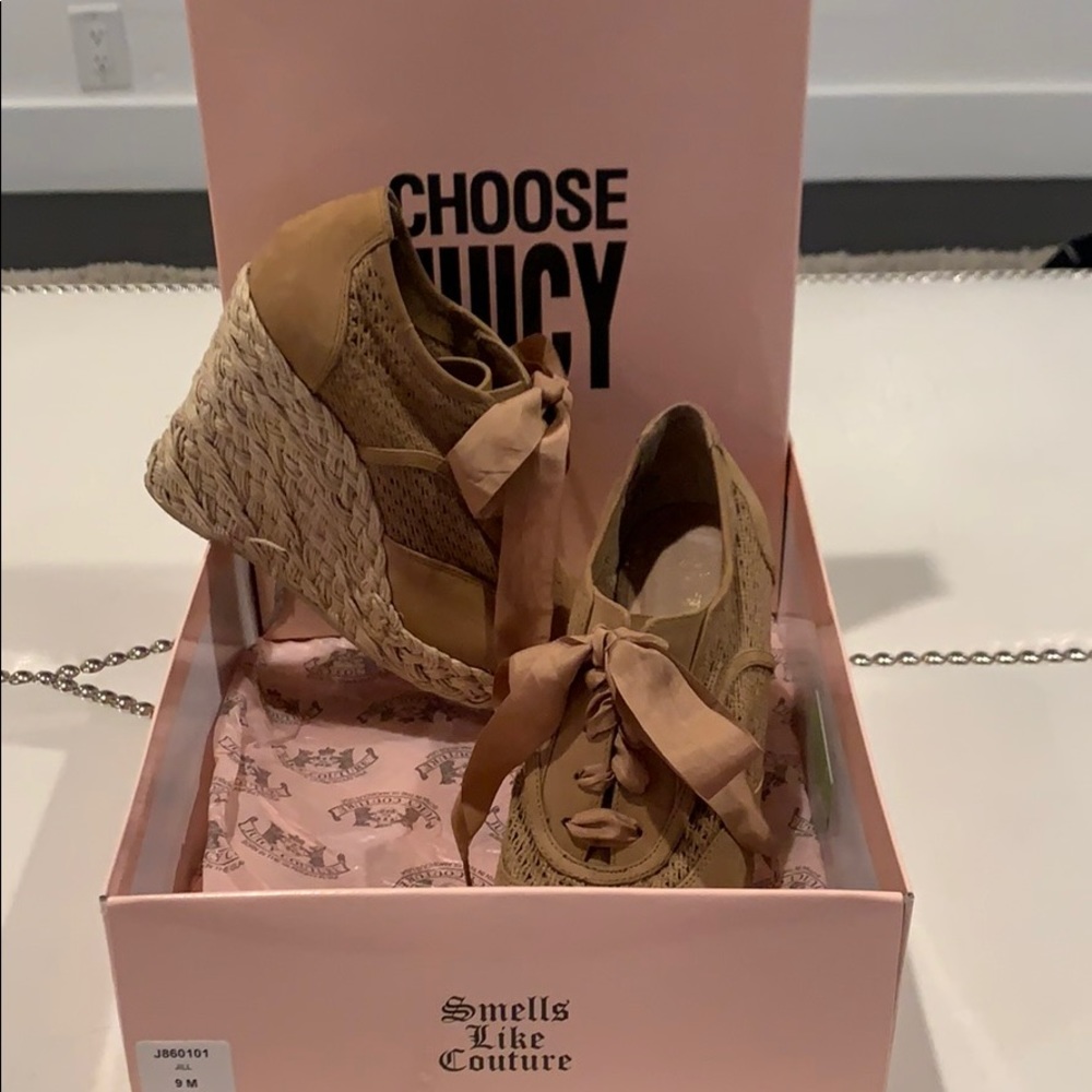 Juicy Couture Brown Wedge Shoes